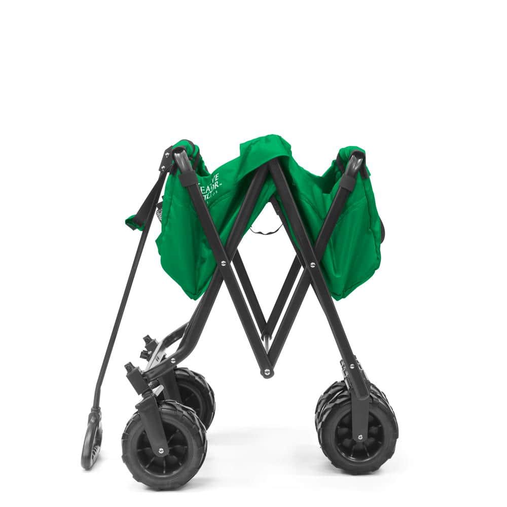 Green Heavy-Duty All-Terrain Folding Utility Wagon