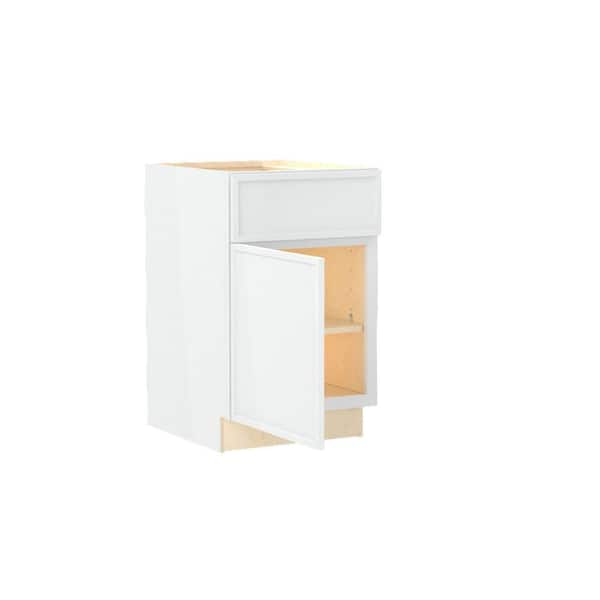 Franklin 21 in. W x 24 in. D x 34.5 in. H Assembled Plywood Base Kitchen Cabinet in Vesper White with Soft Close LH