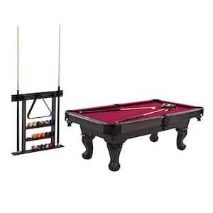 90 in. Billiard Table with Cue Rack