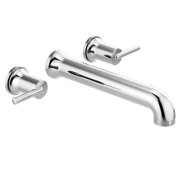Delta Trinsic 2-Handle Wall-Mount Tub Filler Trim Kit in Chrome