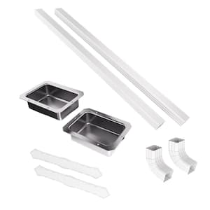 10 ft. White Aluminum Downspout Kit Set of 2, Compatible with Integra TWV Series Patio Covers