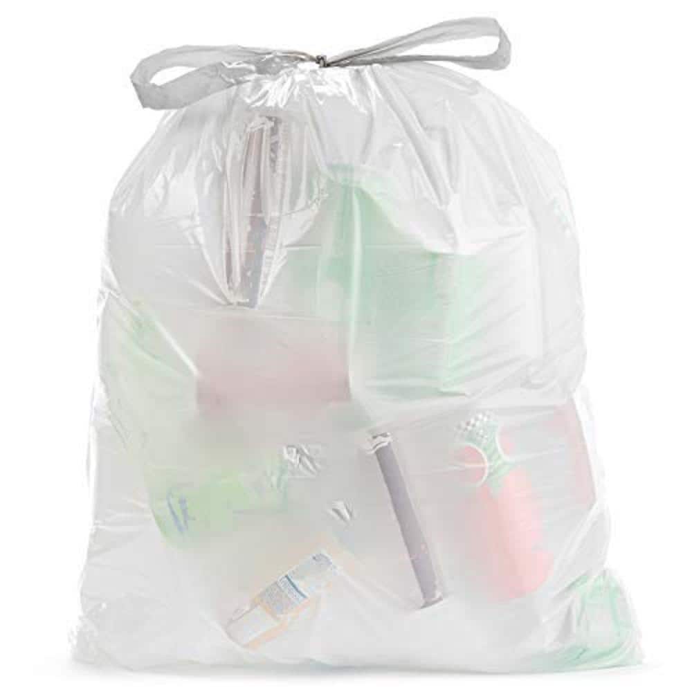 8-12 Gal. 1.14 MIL White Drawstring Trash Bags-21.5 in. x 30 in. Pack of 75-Fits Simplehuman J price history on PriceWatchPro