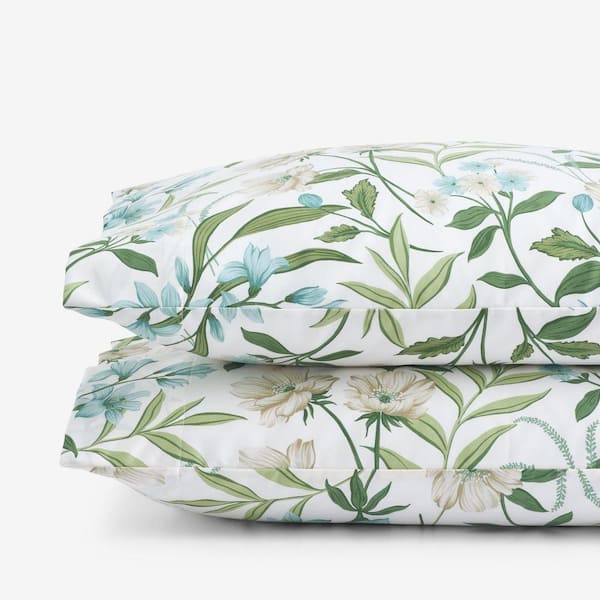 Legends Hotel Gardenia Mist Wrinkle-Free Sateen Cream Multi Standard Pillowcase (Set of 2)