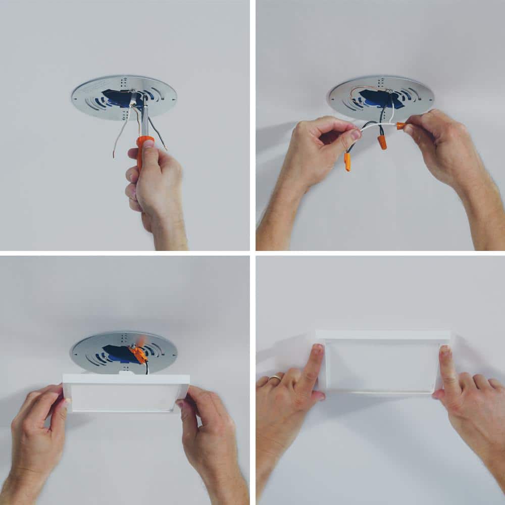 White Aluminum Square LED Surface Mount Ceiling Light