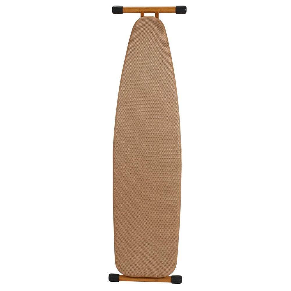 Tan FiberTech Cover Ironing Board with Bamboo Legs