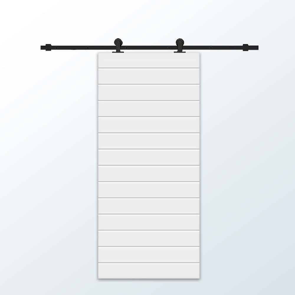 CALHOME 30 in. x 80 in. White Stained Composite MDF Paneled Interior ...