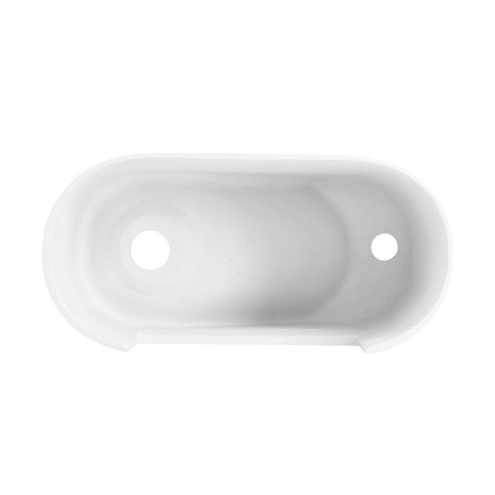 Terre Matte White Ceramic Wall-Mount Bathroom Sink