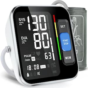 Blood Pressure Monitors Upper Arm with Large Backlight Display 2 Users 240 Sets Memory & HR Detection, Carrying Case