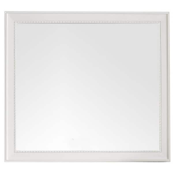 James Martin Vanities Bristol 44 in. W x 40 in. H Large Framed Rectangular Wall Mount Bathroom Vanity Mirror in Bright White