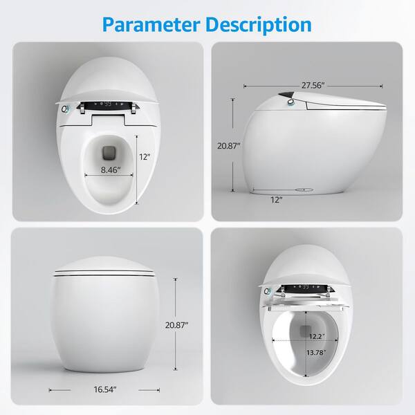 Yulika Y1 Smart Elongated Bidet Toilet with Heated Seat and Remote Control