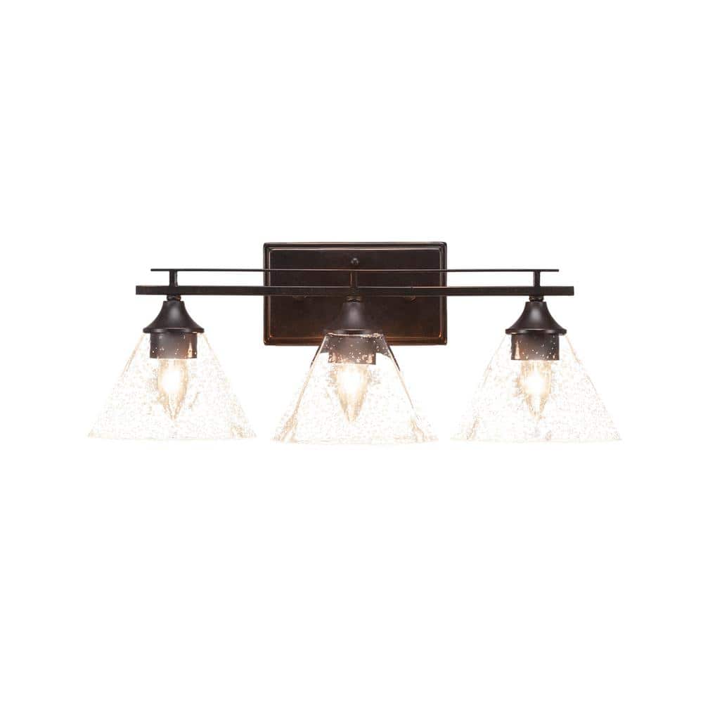 Ontario 21.75 in. 3-Light Dark Granite Vanity Light