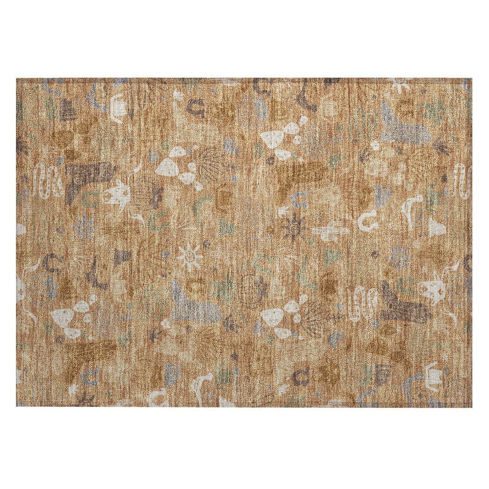 Chantille Machine Washable Indoor/Outdoor Abstract ACN2512 Copper 2 ft. x 3 ft. Accent Rug price history on PriceWatchPro