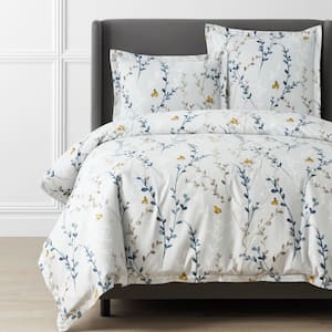 Remi Ditsy Floral Classic Cool Cotton Percale Comforters - Rust, Queen