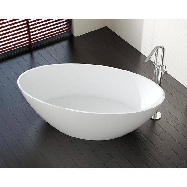 Badeloft USA Stone Resin Freestanding Sink in Matte White