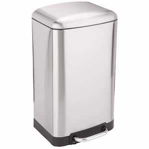 5.3 Gal./20 L Nickel Soft-Close, Smudge Resistant Small Trash Can with Foot Pedal