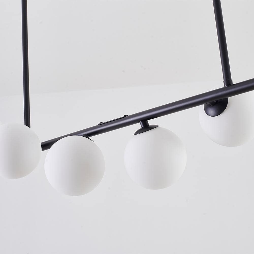 Black Crystal Plug-in Chandelier with Metal Frame
