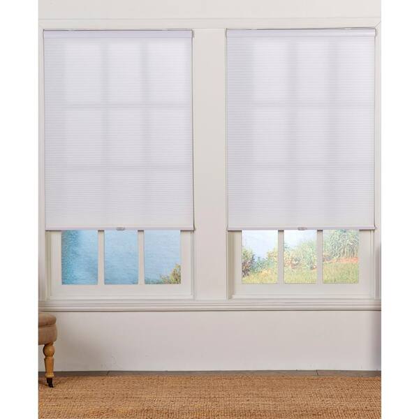 Perfect Lift Window Treatment Cut-to-Width White 1.5in Cordless Light Filter Double Cellular Shade-33.5in W x 72in L (Actual size: 33.5in W x 72in L)
