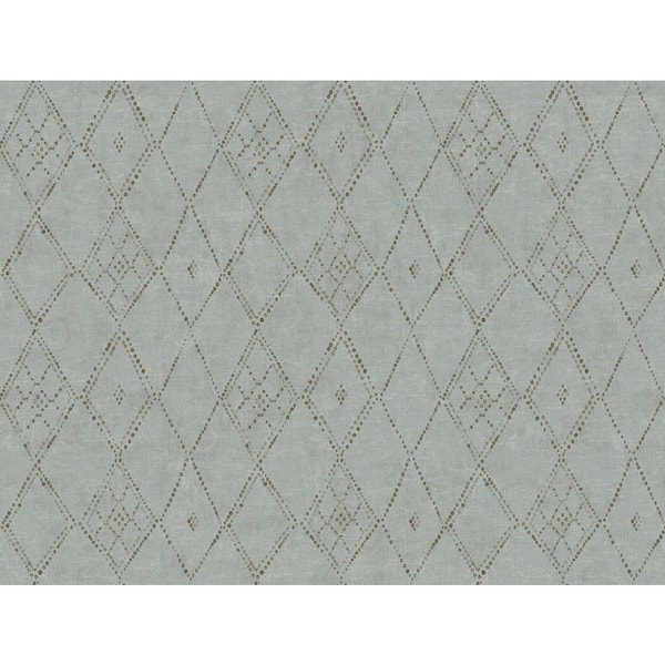 Unbranded Souk Diamonds Sage Green Wallpaper