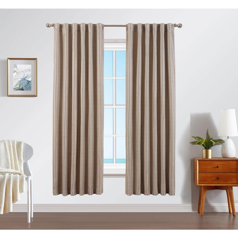 Nautica Robin Thermal Woven Natural Room Darkening Back Tab Curtain   Natural Nautica Room Darkening Curtains Nac015610 64 1000 