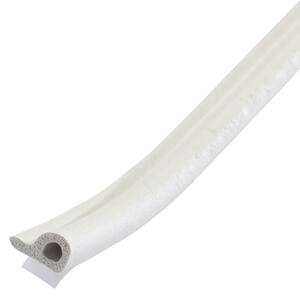 Premium 3/8 in. x 17 ft. White Weatherstrip for Small Gaps (10-Year)