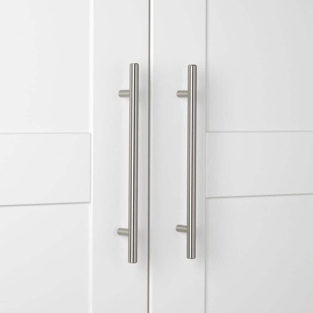 Brushed Stainless Steel 7" Modern Bar Pull with Mounting Hardware