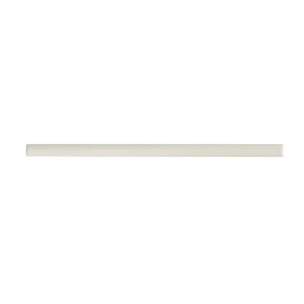 Terralis 0.6 in. x 12 in. Glossy Pearl White Porcelain Bullnose Trim Wall and Floor Tile (0.5 sq. ft./Case) 10-Pack