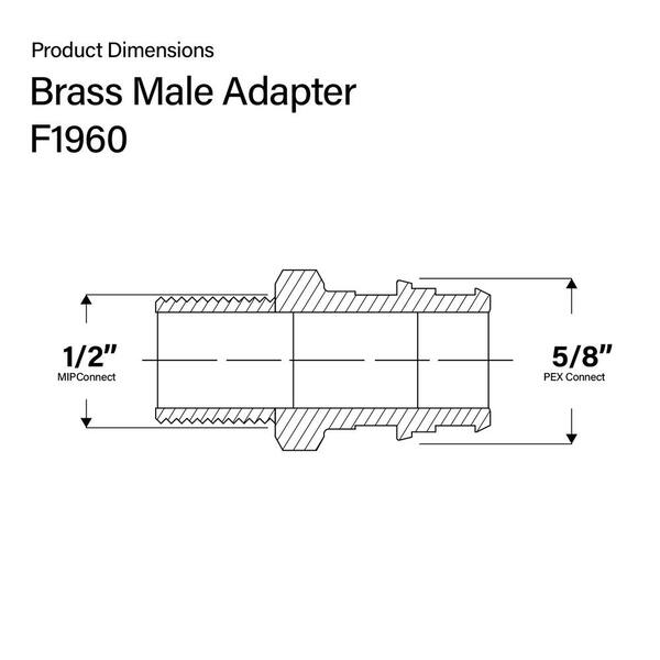 PLUMBFLEX 5/8 in. x 1/2 in. PEX A x MIP Expansion Pex Adapter