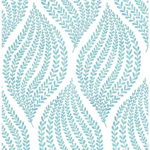 Arboretum Aqua Fern Aqua Wallpaper Sample