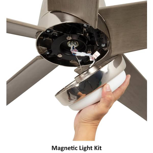 Hampton Bay Mena 54 in. Color Changing Integrated LED Indoor/Outdoor  Polished Nickel Ceiling Fan with Light Kit and Remote 92211 - The Home Depot