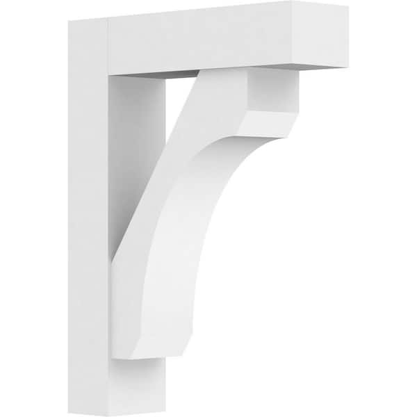 Ekena Millwork Standard Legacy 5 in. W x 24 in. H x 18 in. D Signature Urethane Polyurethane Bracket With Block Ends