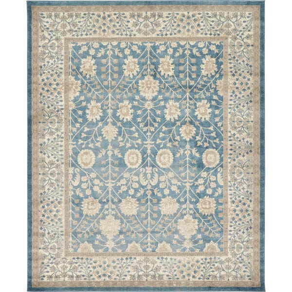 Unique Loom Salzburg Gneis Light Blue 8' 0 x 10' 0 Area Rug 3129122