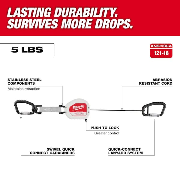 5 lbs. 50 in. Retractable Tool Lanyard