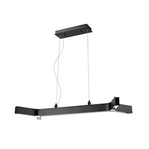 Arcano 28-Watt 1-Light Matte Black Statement Integrated LED Pendant Light