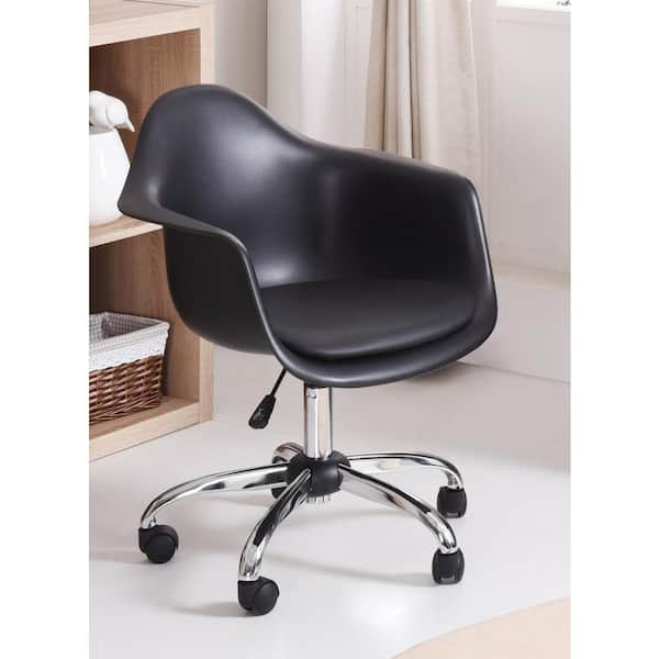 HODEDAH Adjustable Bucket Black Swivel Office/Desk Chair