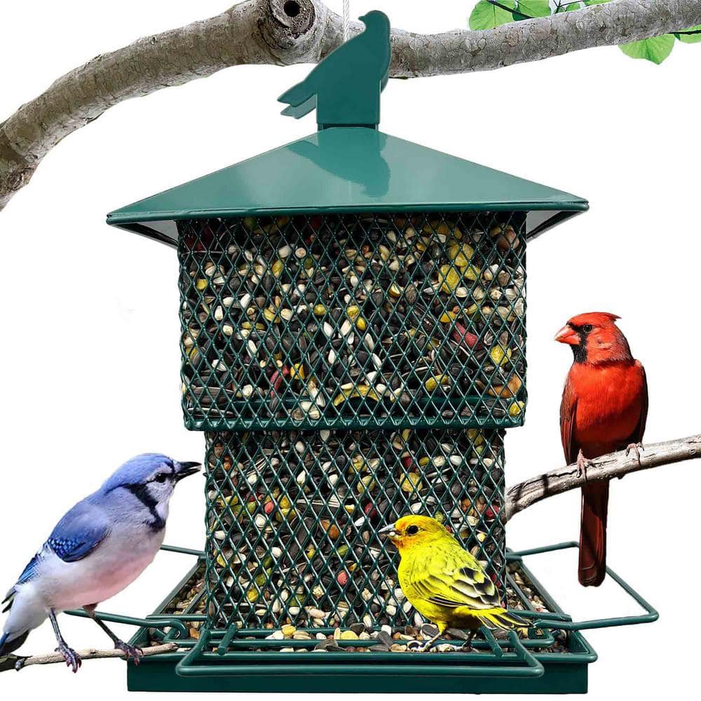 Green Outdoor Hanging Metal Bird Feeder price history on PriceWatchPro