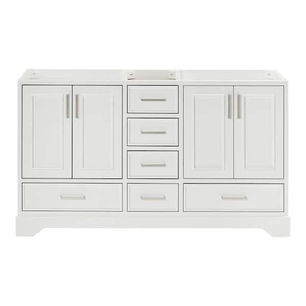 ARIEL Stafford 60.75 in. W x 21.5 in. D x 34.5 in. H Bath Vanity Cabinet without Top in White