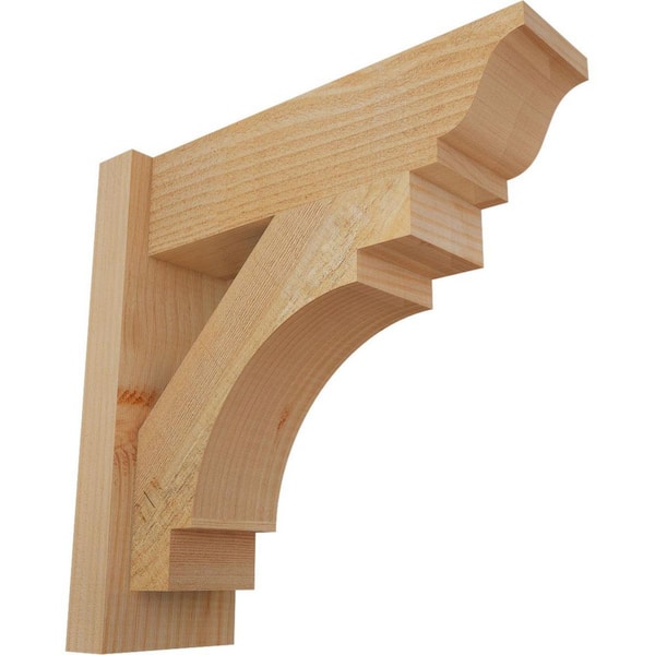 Ekena Millwork 6 in. x 18 in. x 18 in. Douglas Fir Merced Traditional Rough Sawn Outlooker