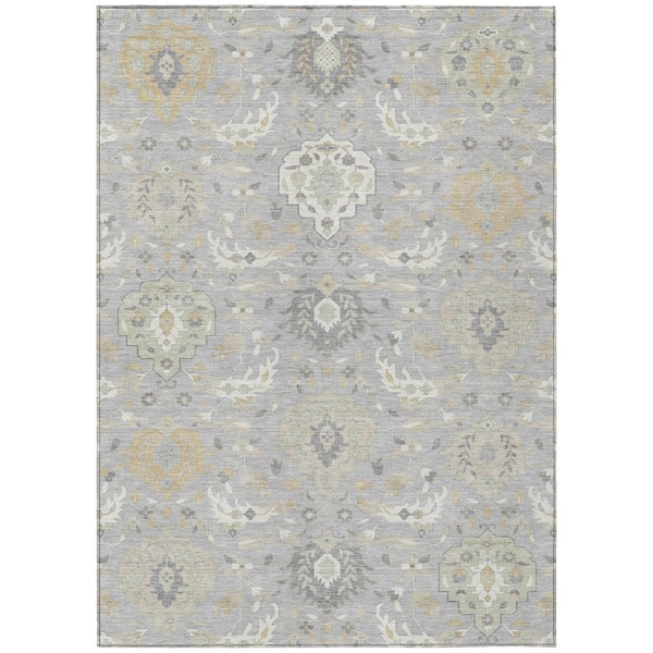 Addison Rugs Chantille Machine Washable Indoor/Outdoor Abstract ACN1026 Gray 9 ft. x 12 ft. Area Rug