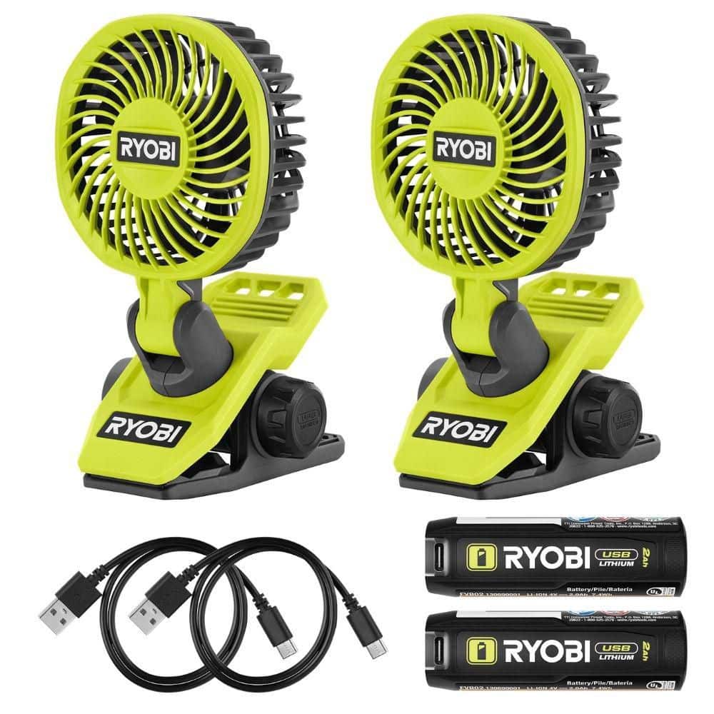 USB Lithium Clamp Fan Kit (2-Pack) w/ (2) 2.0Ah Batteries & Charging Cables price history on PriceWatchPro