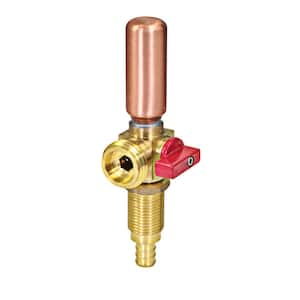 1/2 in. PEX B x 3/4 in. MHT Brass Washing Machine Replacement Valve with Hammer Arrestor Red- for Hot Water Supply