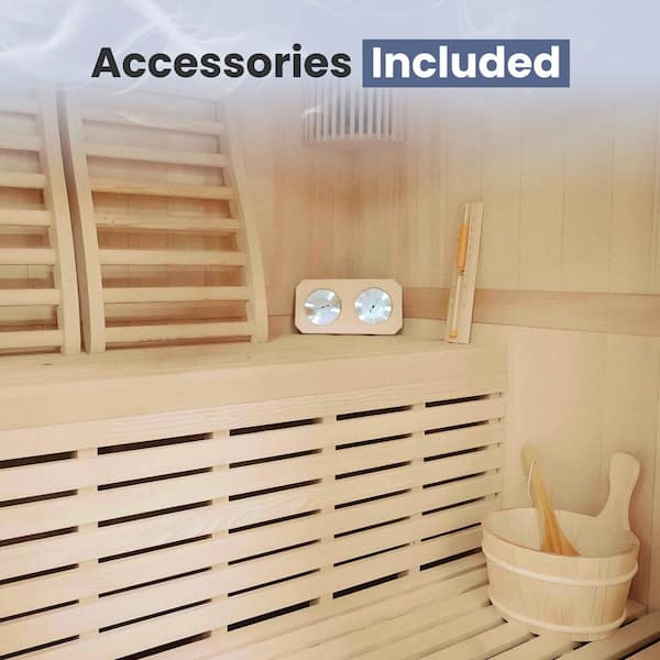 ALEKO 4-Person Indoor Canadian Hemlock Wet/Dry Traditional Sauna