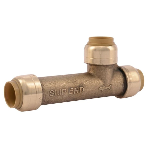 1/2 in. Push-to-Connect Brass Slip Tee Fitting