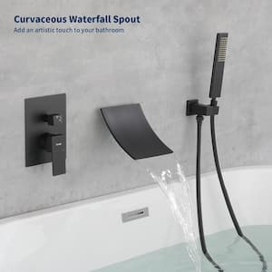 Single Handle 1 -Spray Shower Faucet 2.0 GPM with Pressure Balance Anti Scald in Matte Black