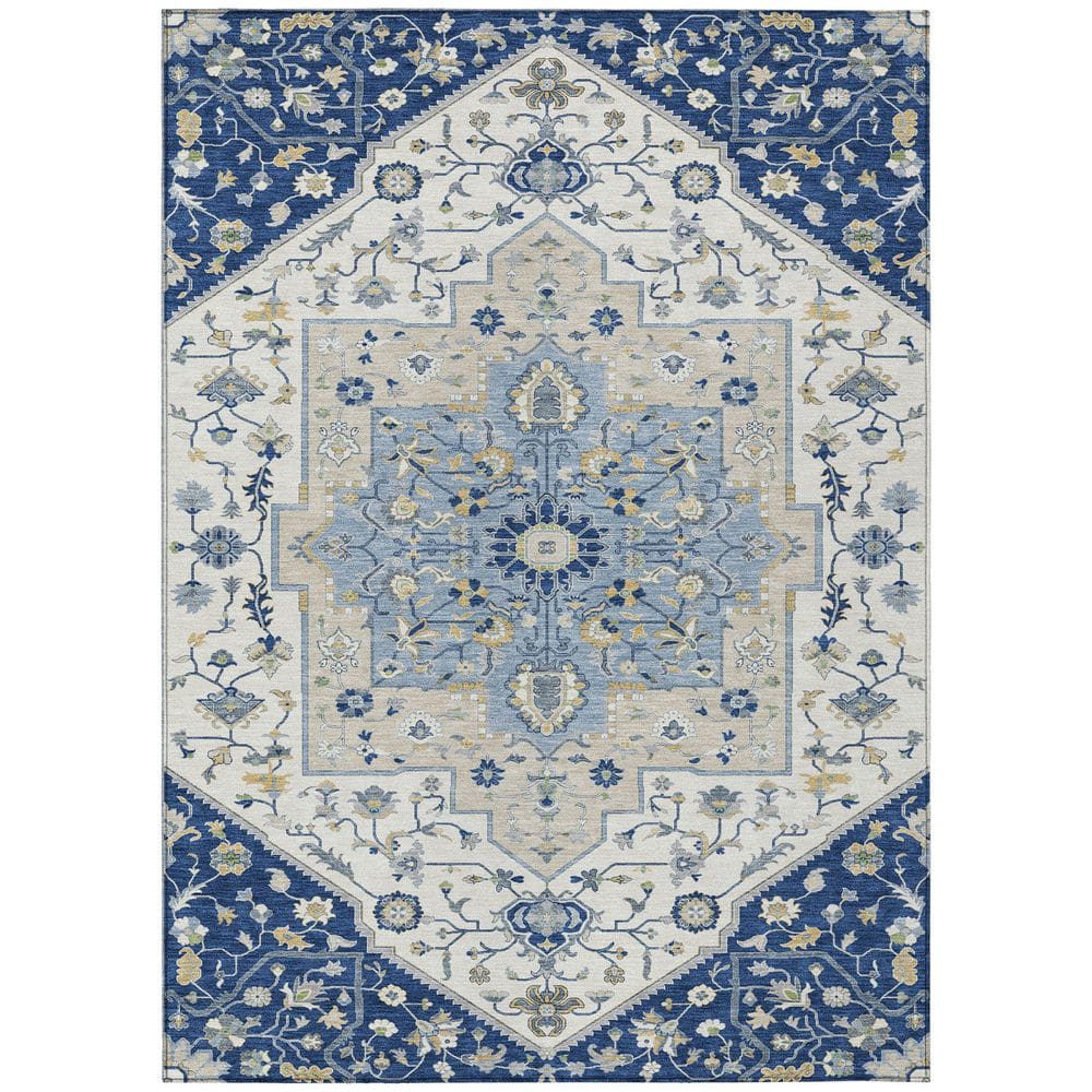 Chantille Machine Washable Indoor/Outdoor Abstract ACN2533 Navy 9 ft. x 12 ft. Area Rug price history on PriceWatchPro