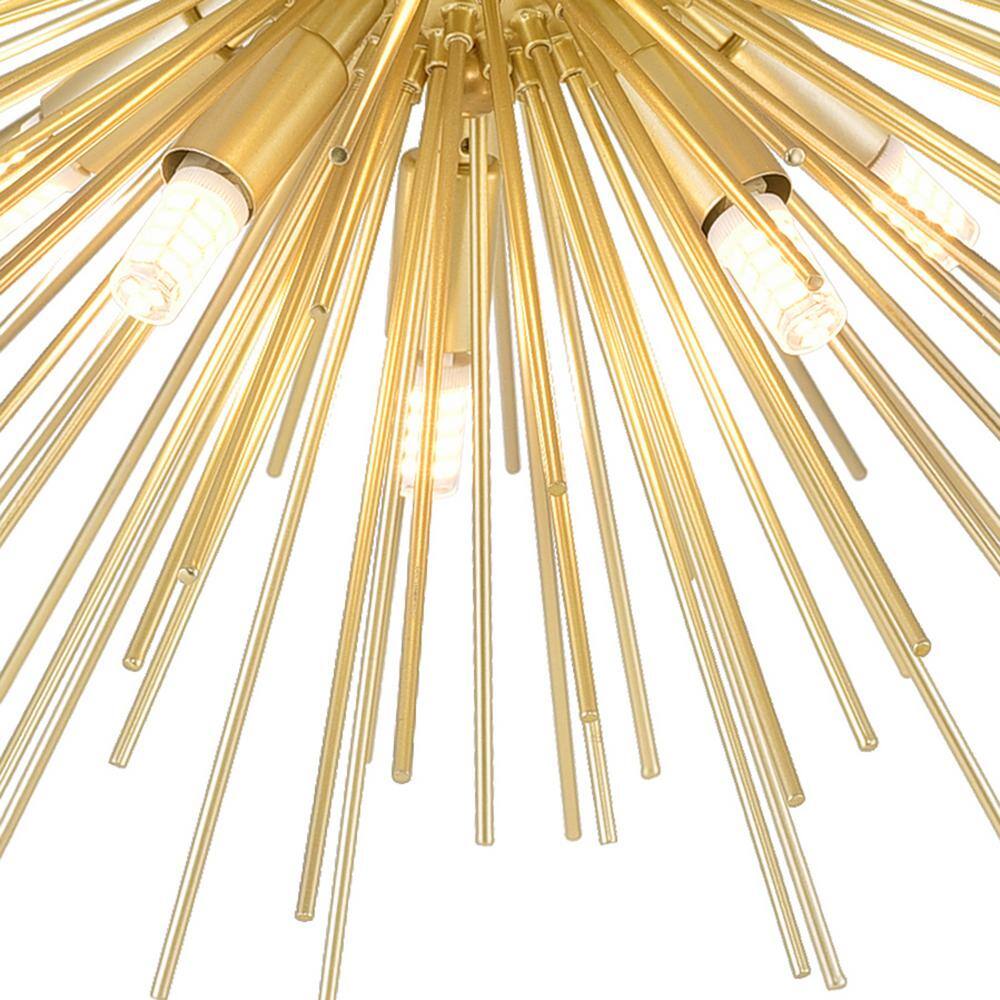 Gold Glass Globe LED Contemporary Flush Mount Light