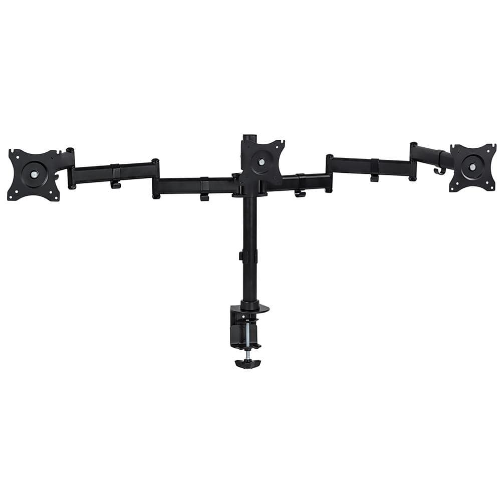 mount-it! 13 in. to 27 in. Screens Fully Adjustable Triple Computer Monitor  Mount MI-1753 - The Home Depot