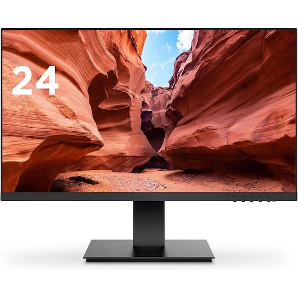 24 Inch Full HD 1080p VA LED Computer Monitor Ultra Slim Design with HDMI VGA VESA Mountable Black
