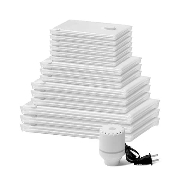 Vacuum Storage Bags, 15 Pack Space Saver Seal Bag(3 Jumbo/3 Large/3 Medium/3 Small/3 Roll), with Electric Pump