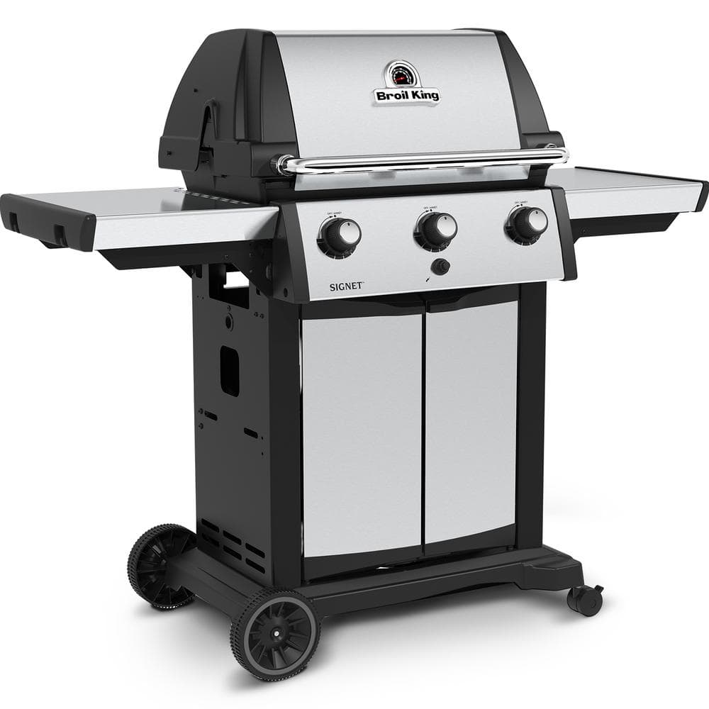 Stainless Steel Propane Gas Grill with Rotisserie and Smoker