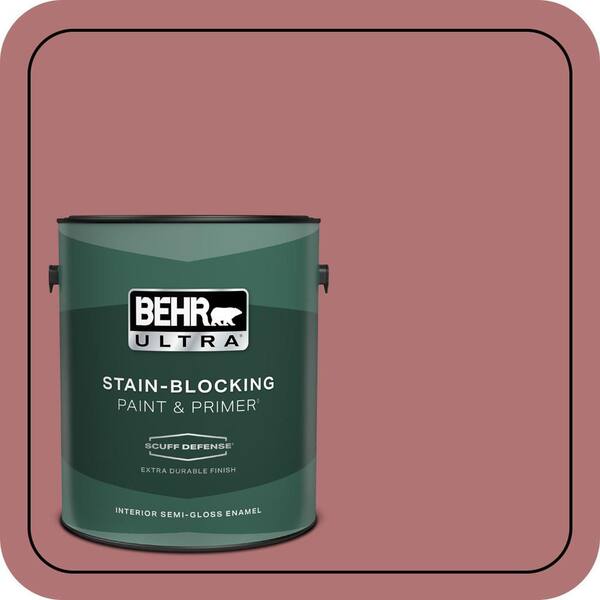 BEHR ULTRA 1 gal. #S140-5 Red Gerbera Extra Durable Semi-Gloss Enamel Interior Paint & Primer